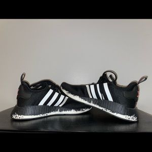 Adidas NMDs Black, White, and Orange - Mens 8 - Barely Used